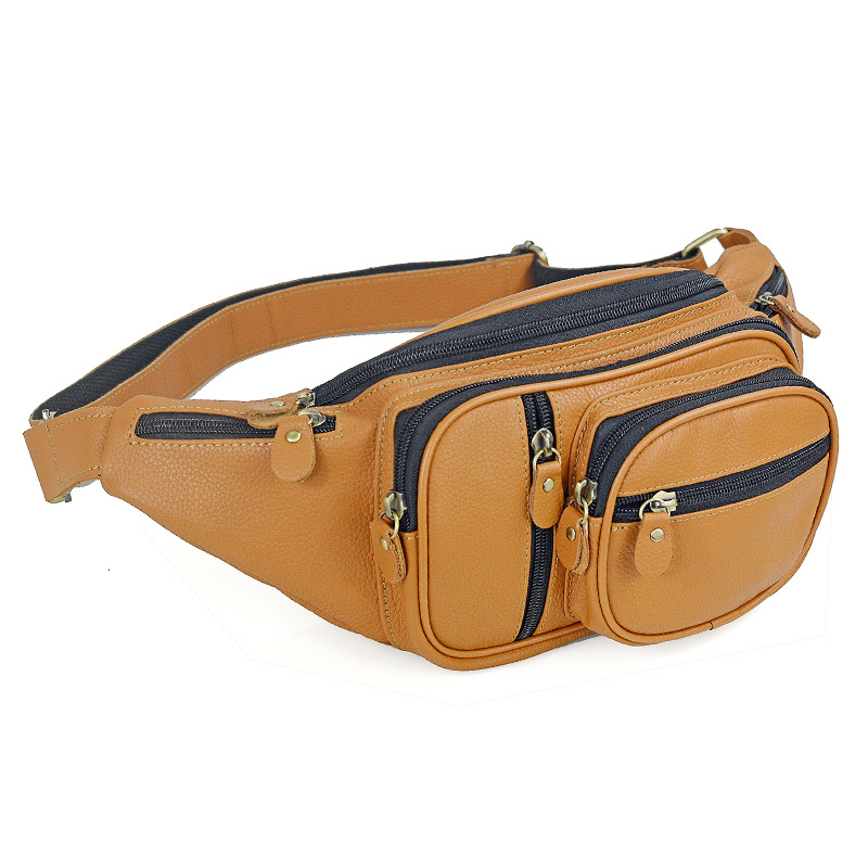 Motorcycle Gear Bag - Erkekler hakiki deri bel paketleri erkek