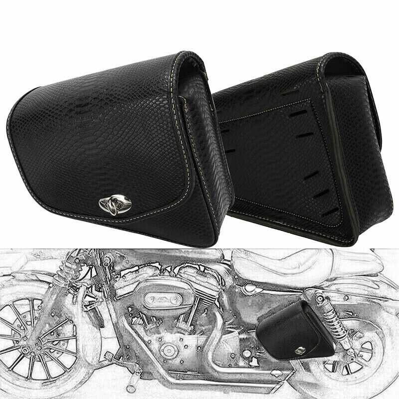 Motorcycle Gear Bag - Motosiklet PU Deri Bagaj Yan Eyer