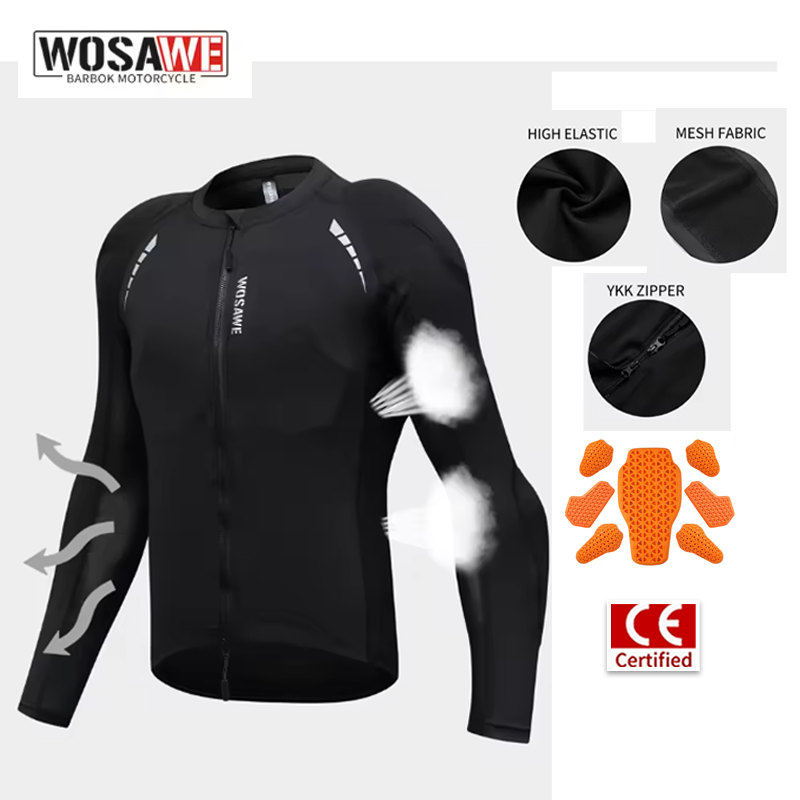 Gearx Motorcycle Jacket - WOSAWE Erkek Motosiklet Ceketi Hafif Motokros