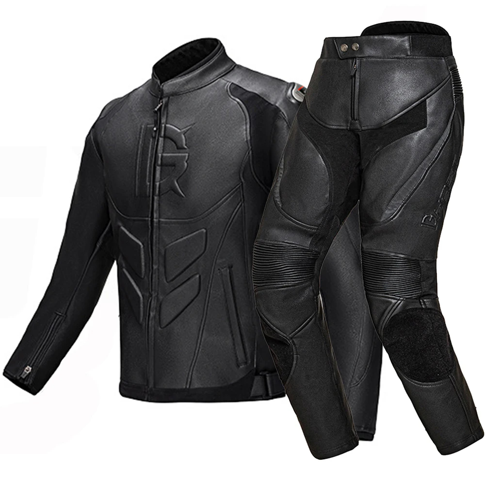 Riding Jacket Leather - Hayalet yarış kış motosiklet ceket deri