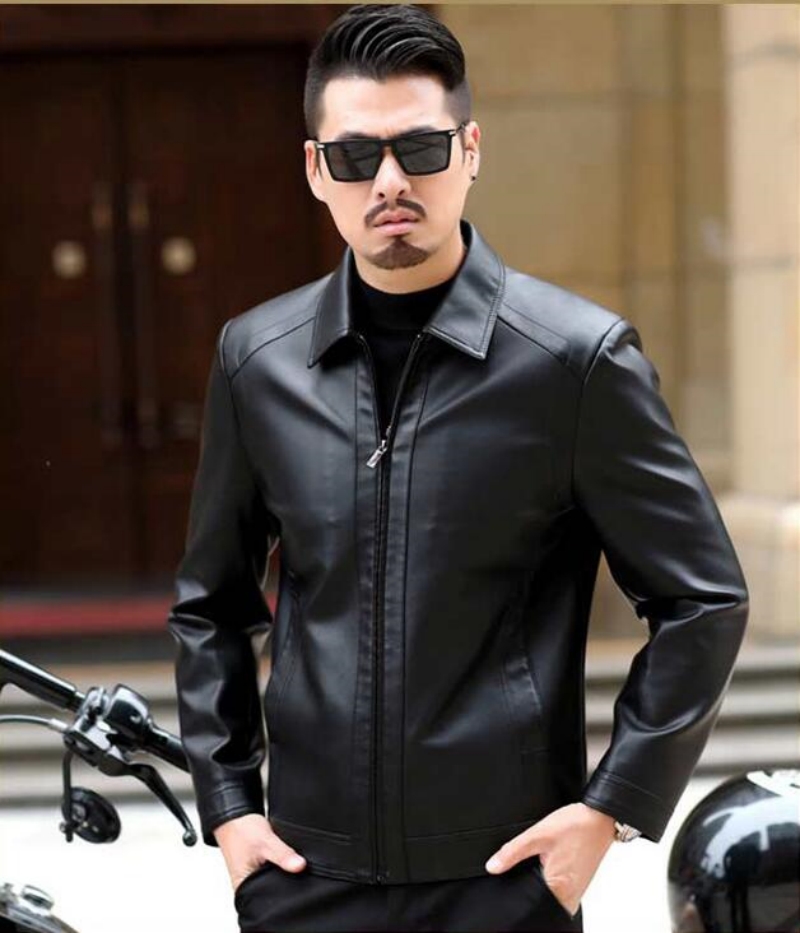 Riding Jacket Leather - Erkek deri ceket adam gerçek deri