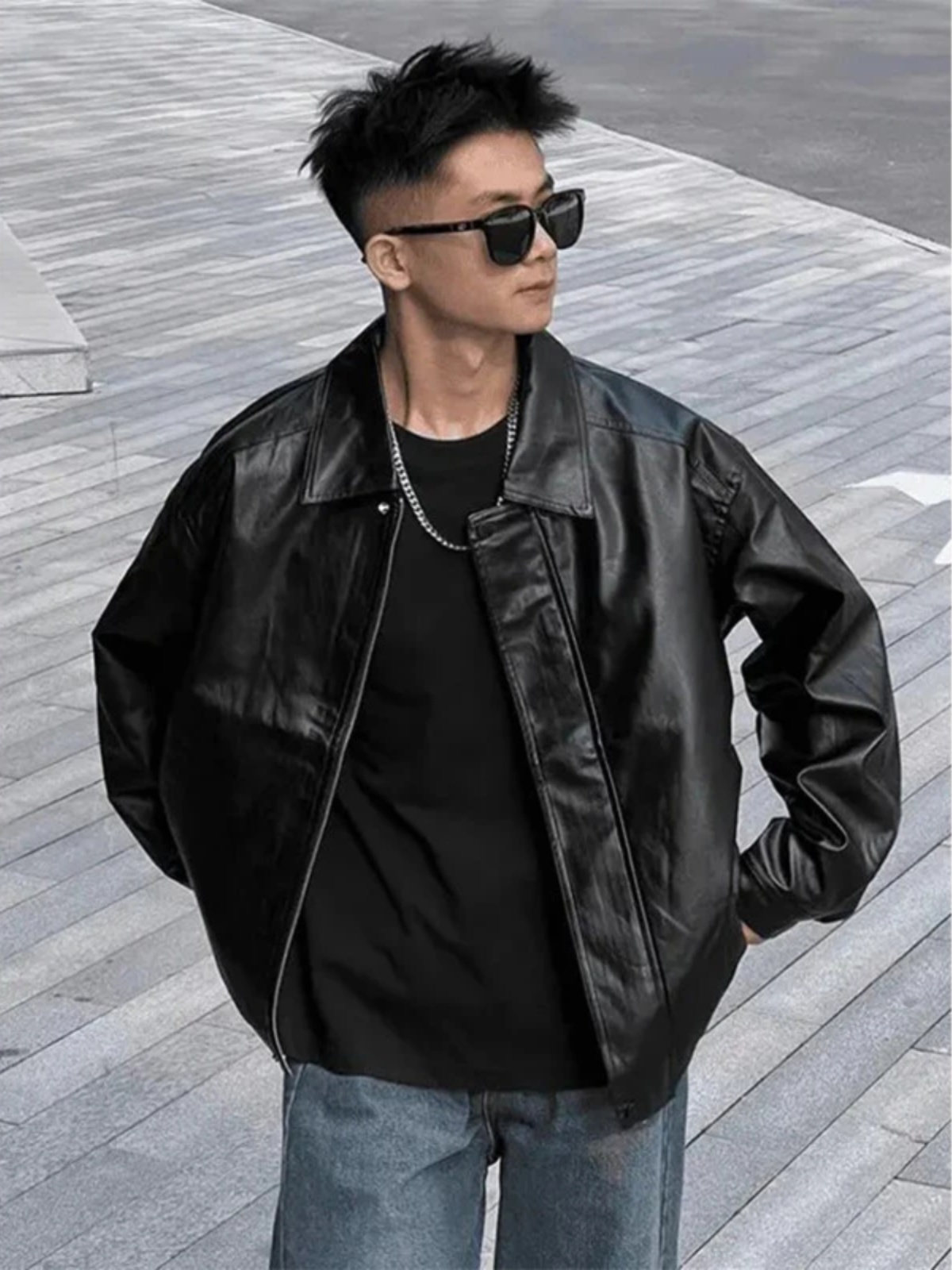 Siyah PU Deri Ceket erkek Kısa - Riding Jacket Leather incelemesi ve fiyatı