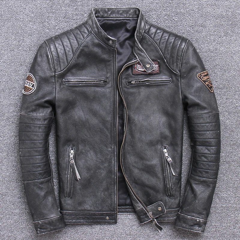 Moda Biker ceketler Vintage er - Riding Jacket Leather incelemesi ve fiyatı