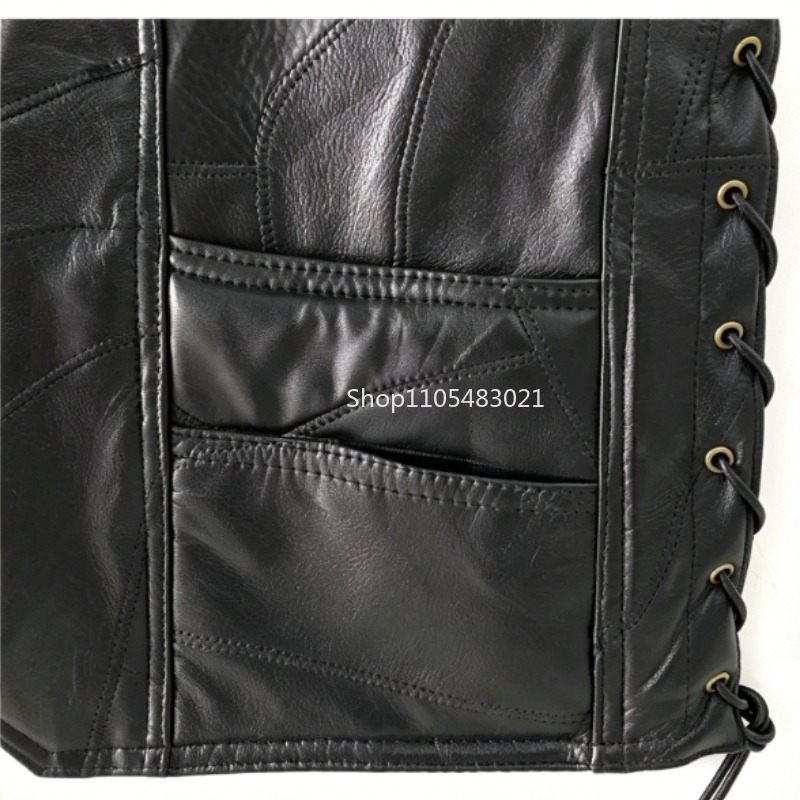 Erkek Siyah Patchwork Deri Bik - Riding Jacket Leather incelemesi ve fiyatı
