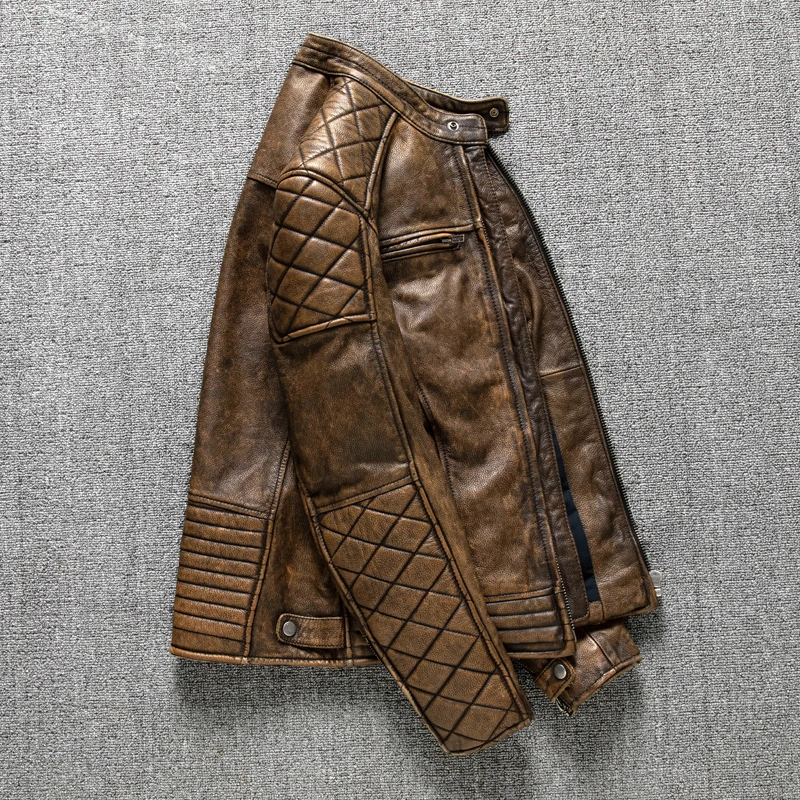 Vintage Erkek Deri Ceket Sarı  - Riding Jacket Leather incelemesi ve fiyatı